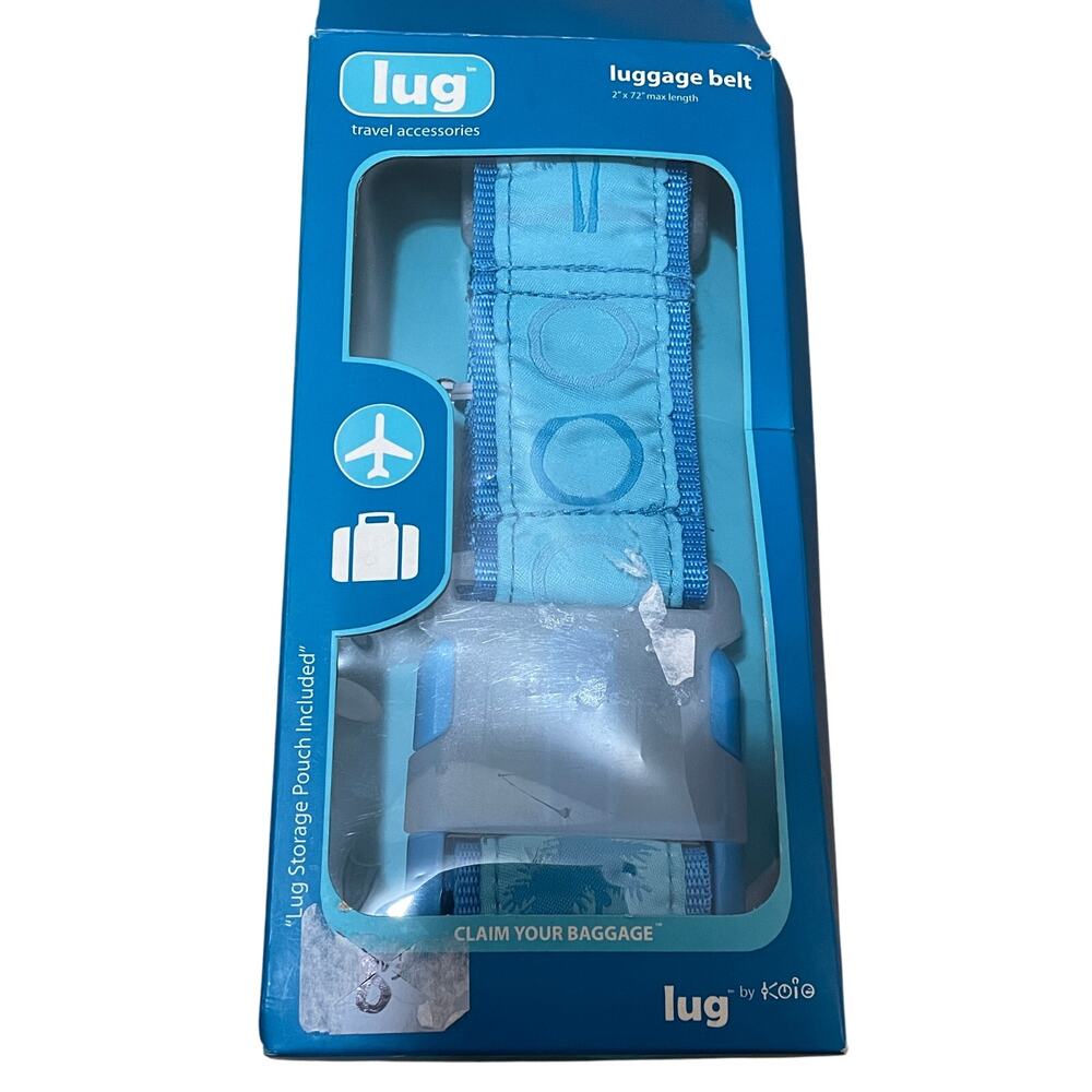 Lug Claim Your‎ Baggage Luggage Belt Blue Tropical Palm Trees Travel Vacation